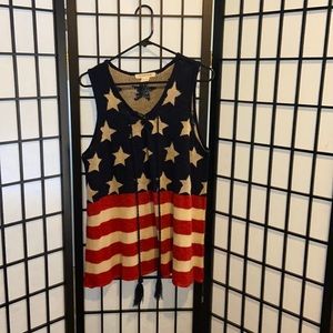 Stars and Stripes sweater tank XL